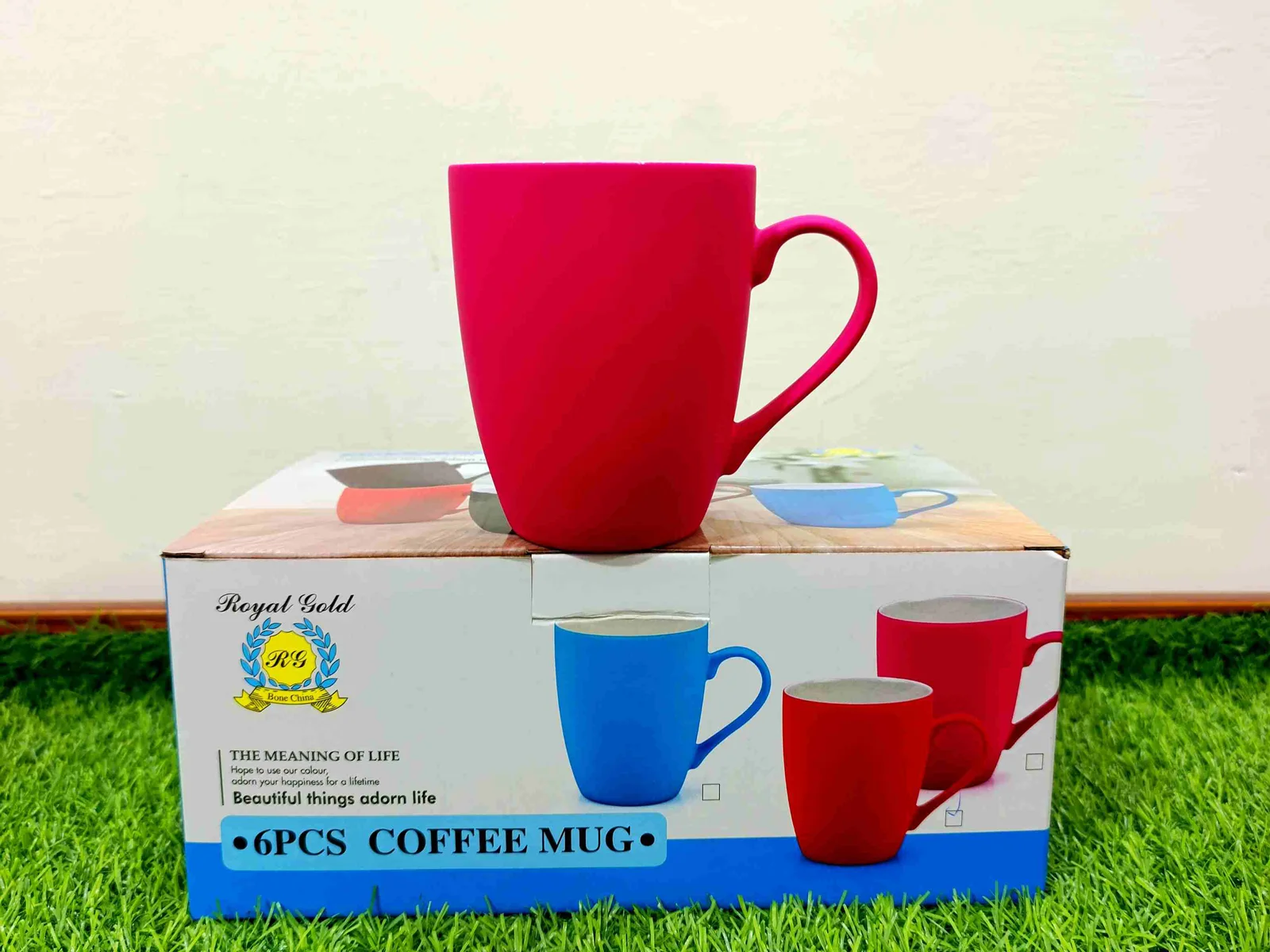 Matte Finish Bone China Mugs 6-Pcs (Royal Gold) photo 5
