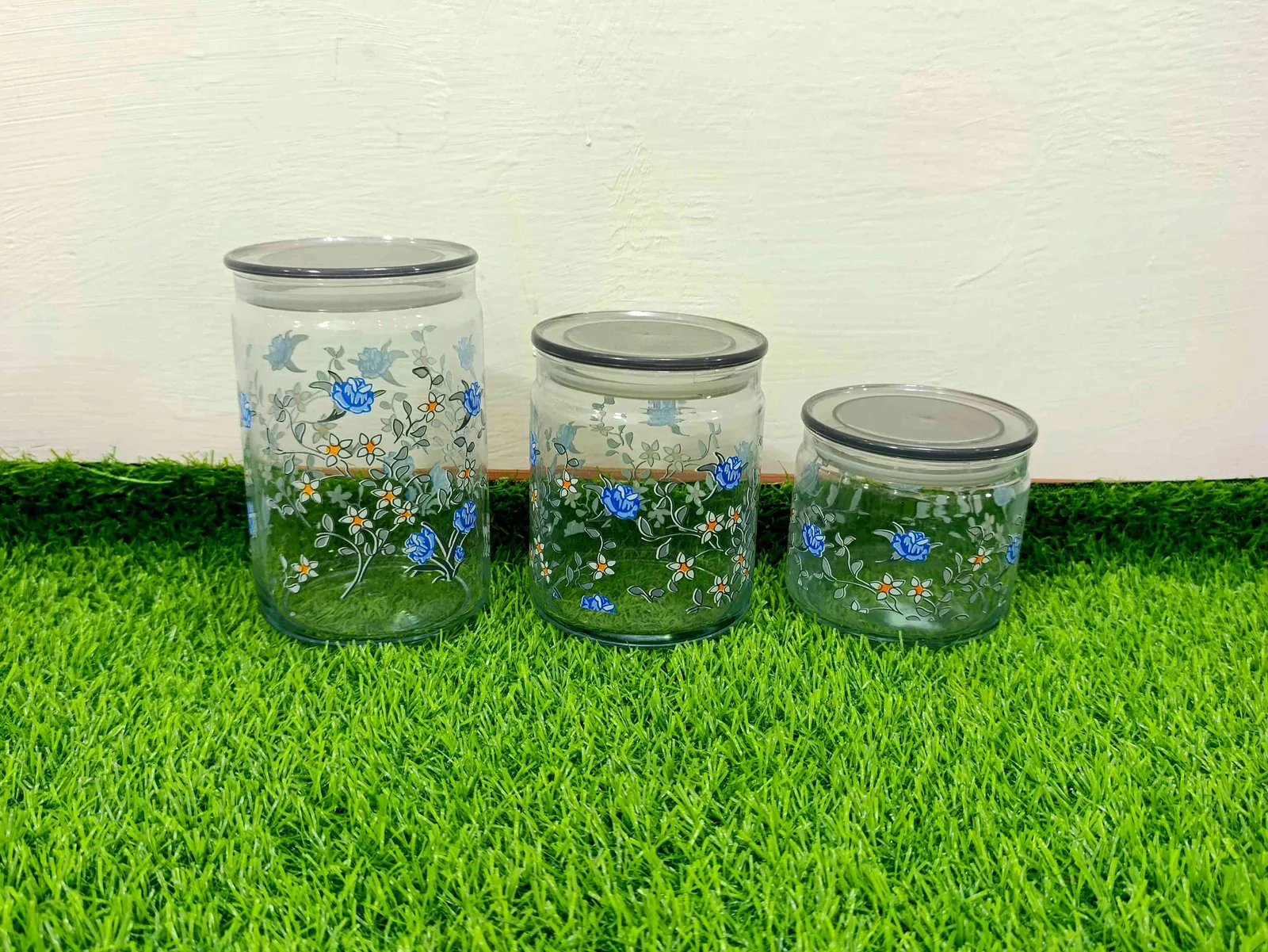 Airtight Jar Set White 3Pcs photo 2