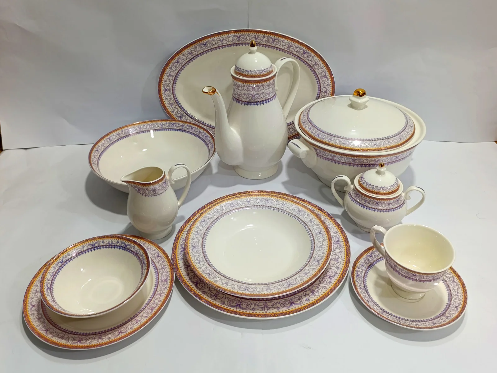 Dinner Set Ceramic 8-Person Voilet(61-Pcs) photo 1