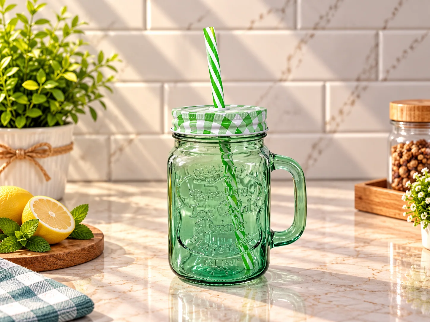 Glass Sipper Mug (Steel Cap) photo 3