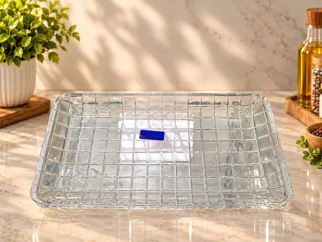Glass Serving Dish (Block Design) product photo