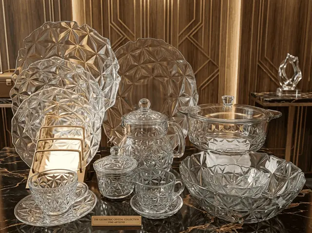 Tempered Glass Dinner Set Diamond (72 Pcs) مائکروویو اوون میں استعمال ہونے والے product photo