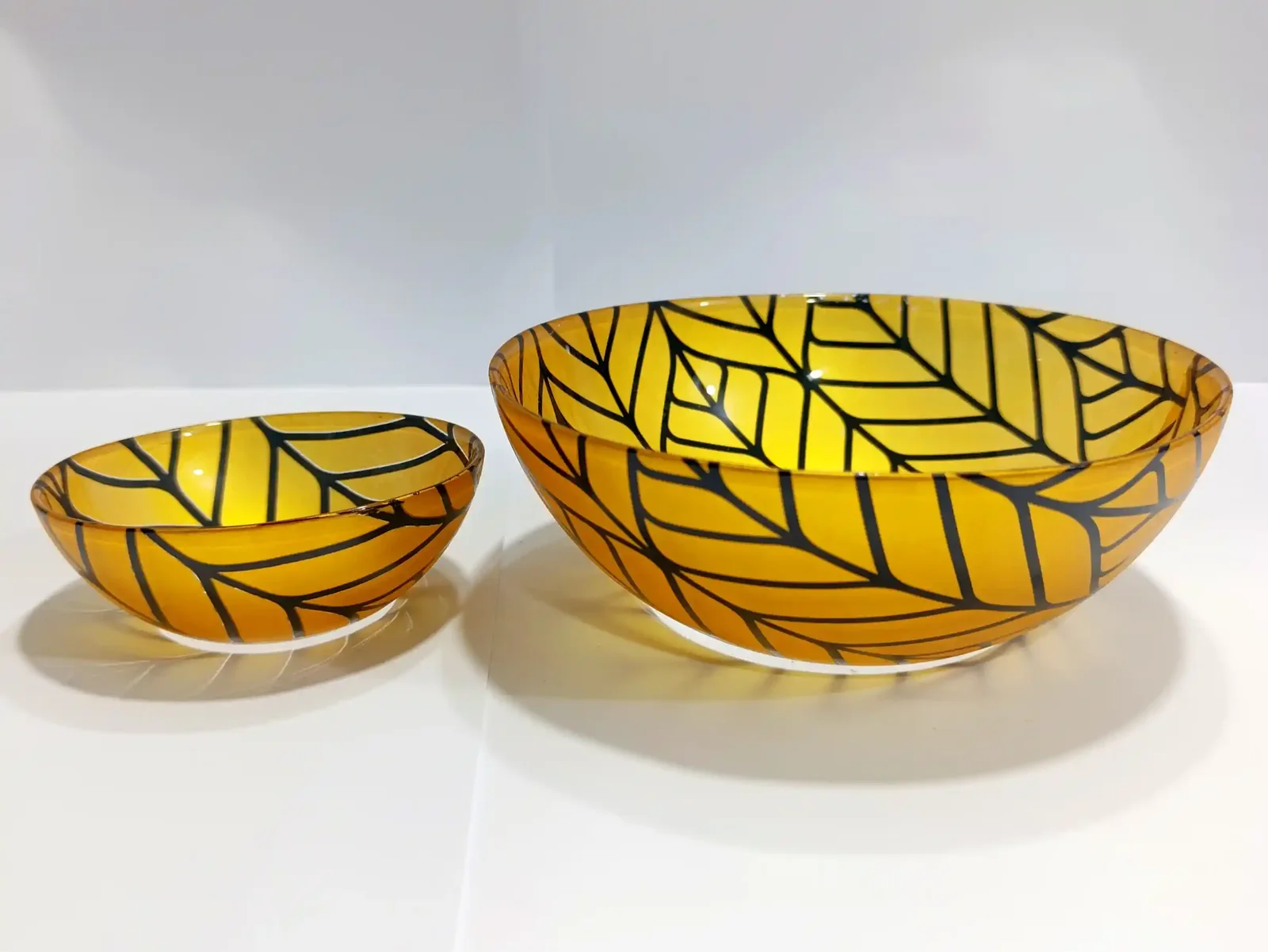Bowl Set Printed Golden Black 7 pcs photo 1