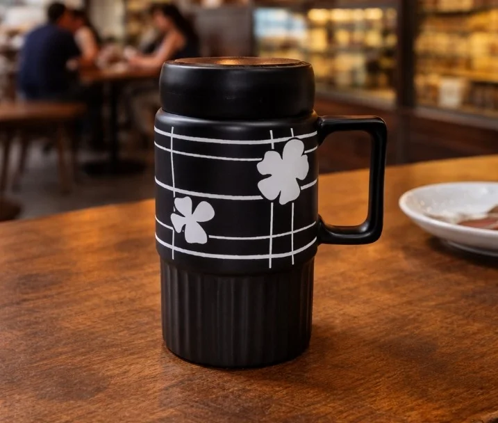 Fine Heavy Ceramic Mug with Screw Cap 2 photo 1