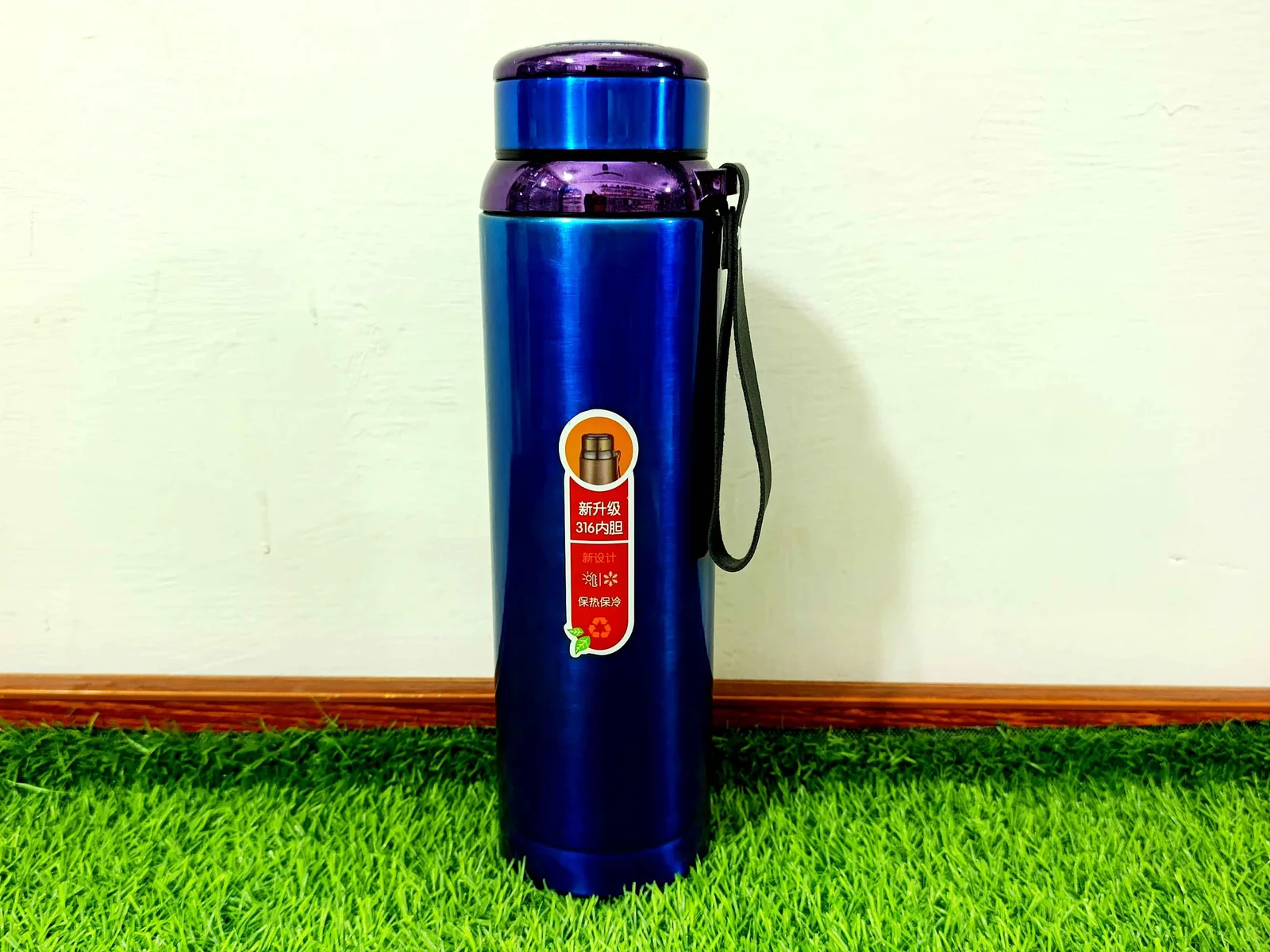 Water Bottle stainless steel (Blue) photo 1