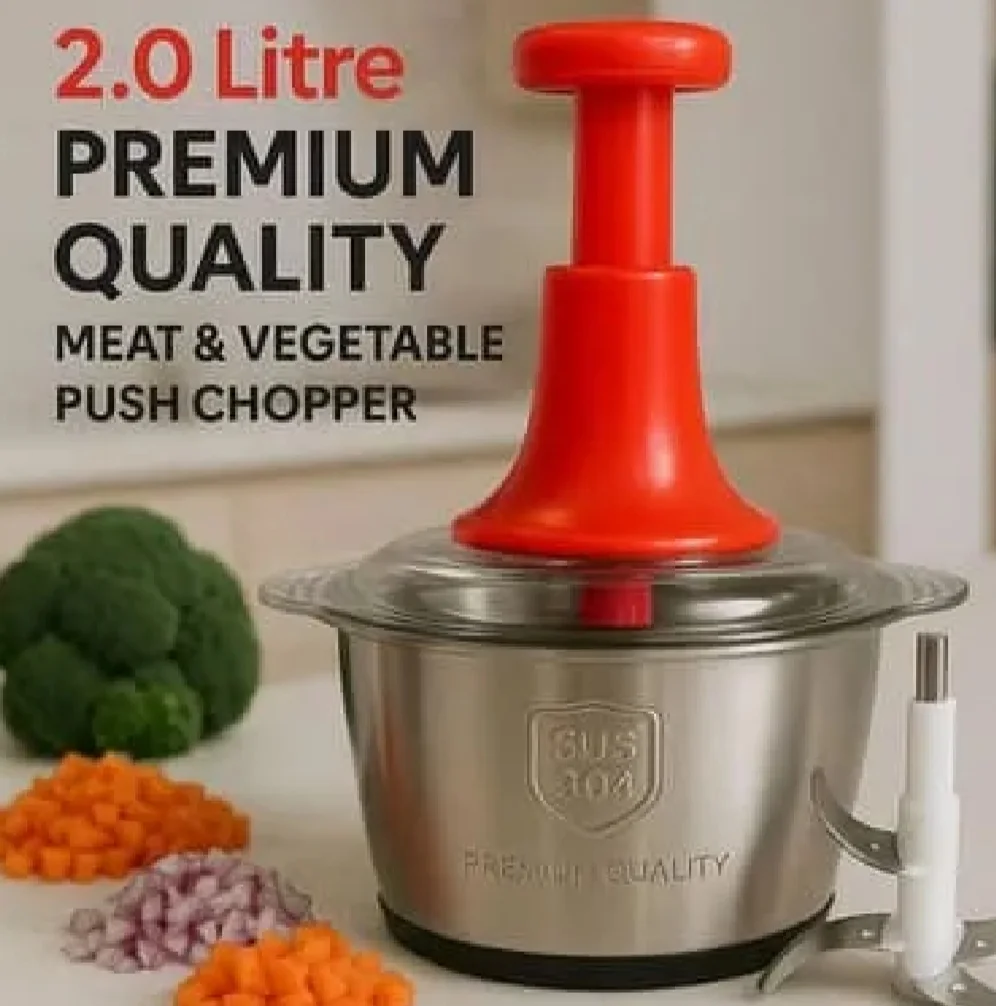 Hand Food Chopper Steel photo 1