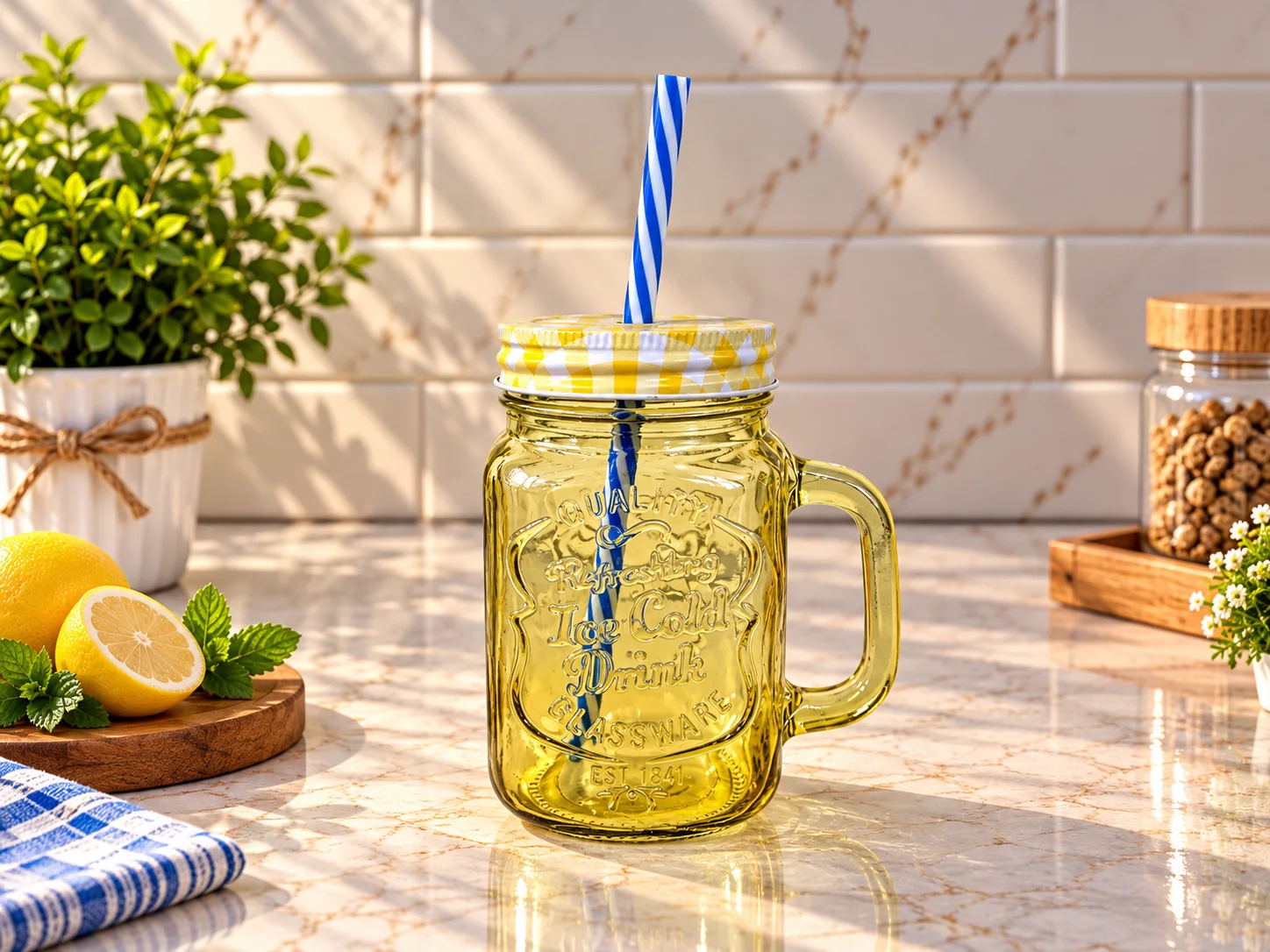Glass Sipper Mug (Steel Cap) photo 2