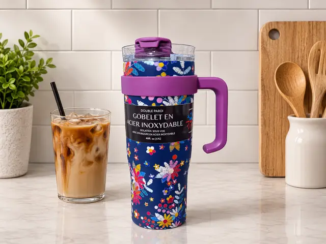 Printed insulated tumbler (Multi Floral) product photo