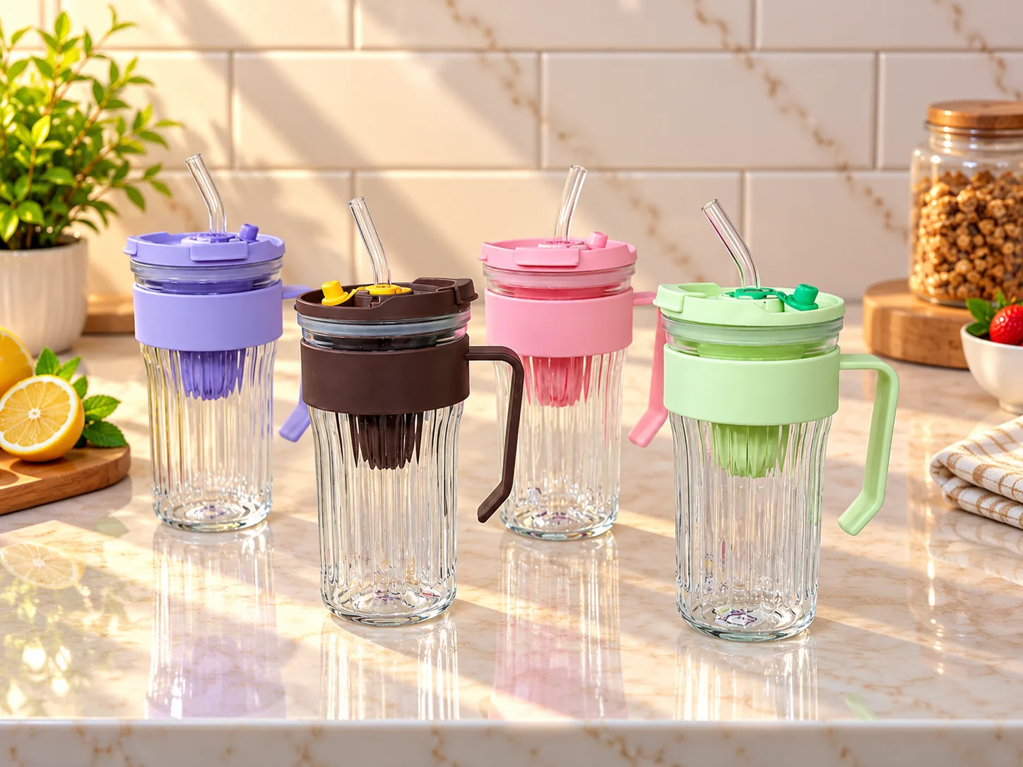 Glass Sipper Mug (Two Way) photo 1